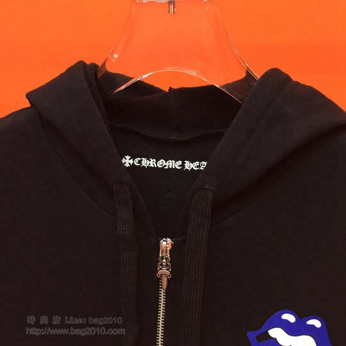 ChromeHearts男裝 19-20FW新款 最高品質 克羅心連帽套頭男衛衣 黑色 男士秋季新款單品  tzy2330